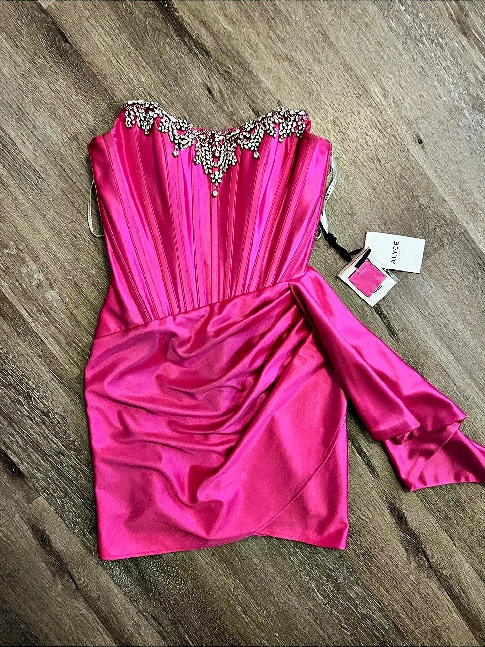 Alyce Paris 40207 Beaded Mini Dress Pink Size 0
